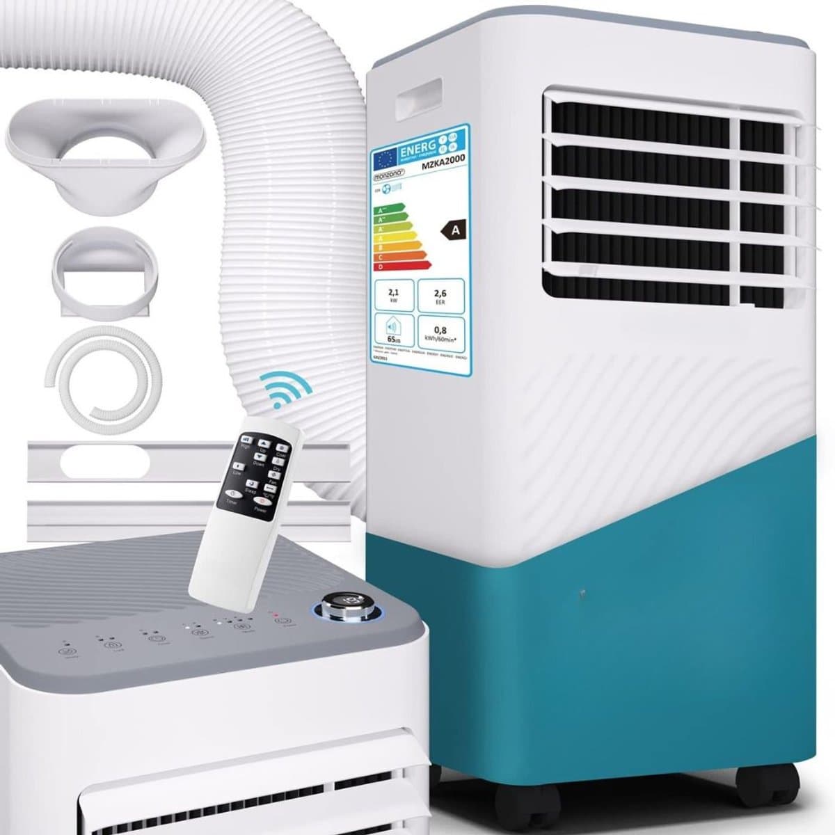Mobiele Airco - Airconditioning - Ventilatoren - Airco Zonder Afvoerslang - Wit met Grijs — afbeelding 1