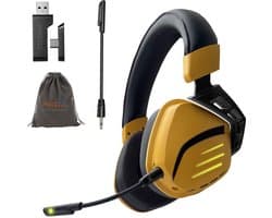 Phreeze GHW3 Gaming Headset met Microfoon - Bluetooth + 2.4Ghz USB C + USB A Dongle - Draadloos - RGB - 7.1 3D Surround Sound - Ultra Low Latency - Geschikt voor PS5, PS4, Nintendo Switch / Switch 2 , PC Headsets PS5