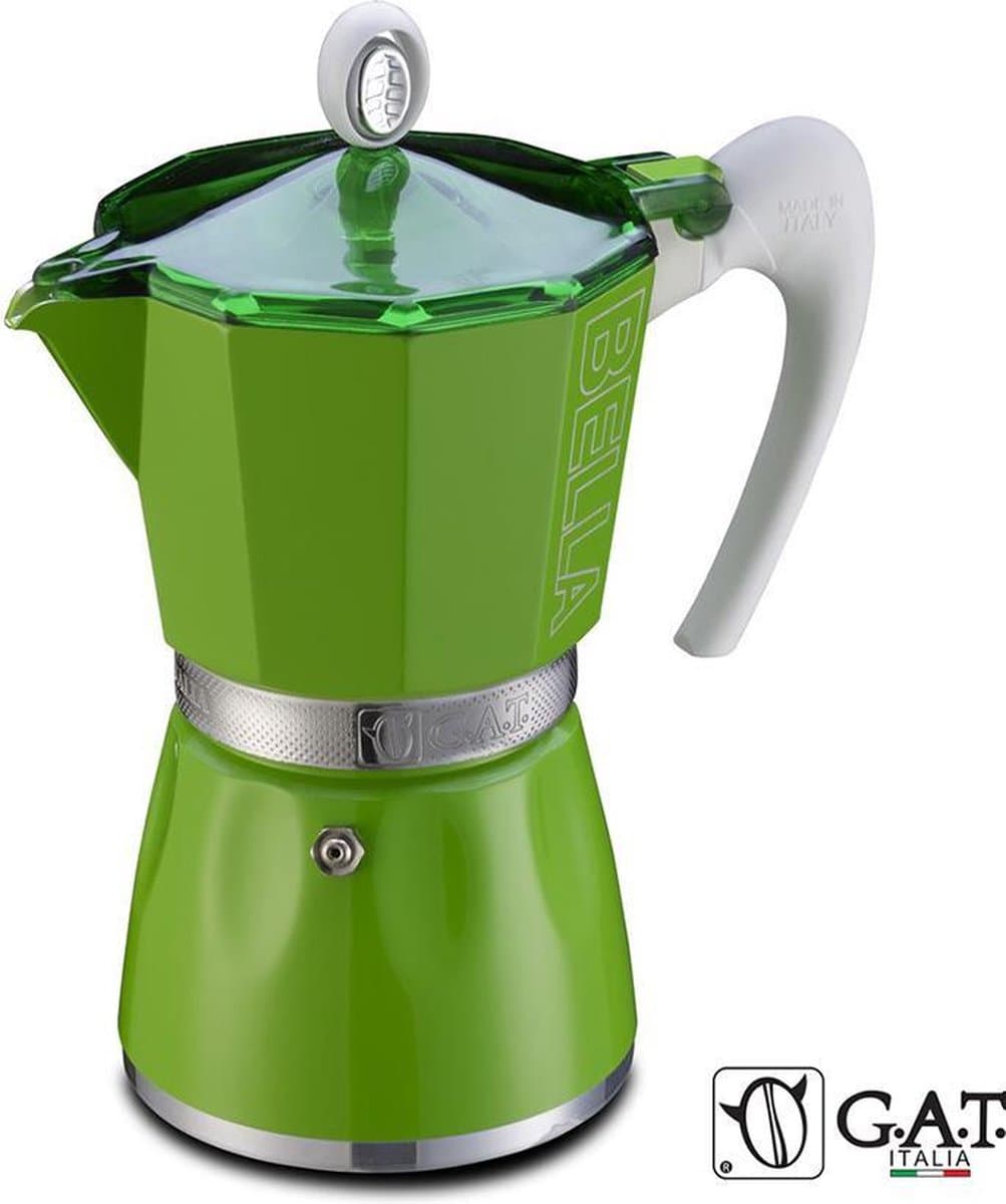 G.A.T. Italia Bella Groen 6 kops - Percolator - 300ml - Made in Italy — afbeelding 1
