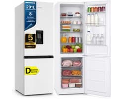 Heinner HCNF-HM291INVWDD Koel-vriescombinatie – 291 L – Total No Frost – Inverter Compressor – Energieklasse D – Instelbare Thermostaat – LED-verlichting – Wit – 185 cm – 5 Jaar Garantie