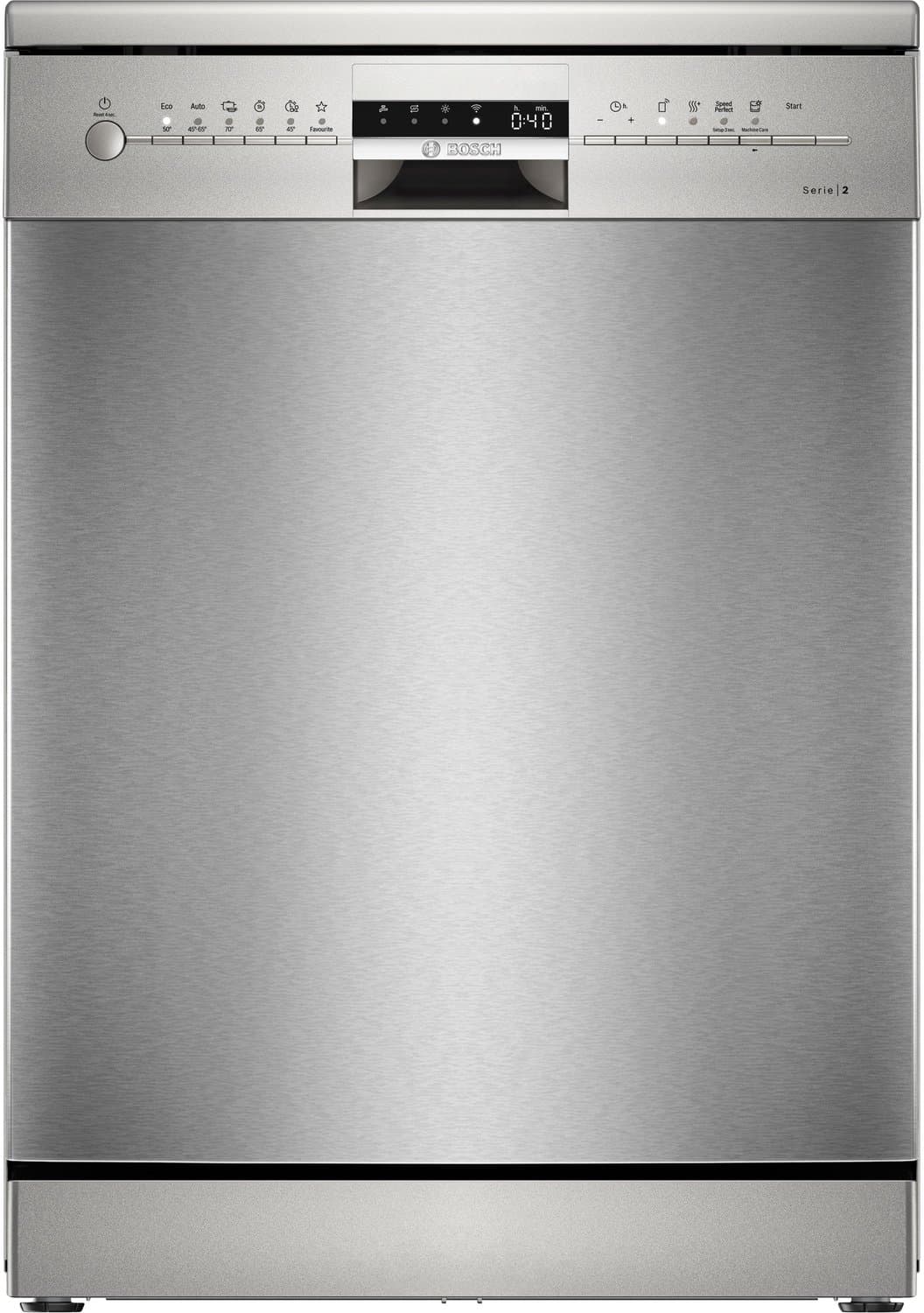 Bosch SMS2ITI65E - Serie 2 - Vrijstaande Vaatwasser - 60 cm - 12 Couverts - Extra Dry: Voor extra grondige droogresultaten - Home Connect - Geborsteld Staal Anti-Fingerprint — afbeelding 1