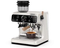 HiBREW H7B espressomachine, dubbel verwarmingssysteem, 58 mm portafilter, ingebouwde molen met 30 maatinstellingen, touchscreen, voor Cafe Hotel Restaurant