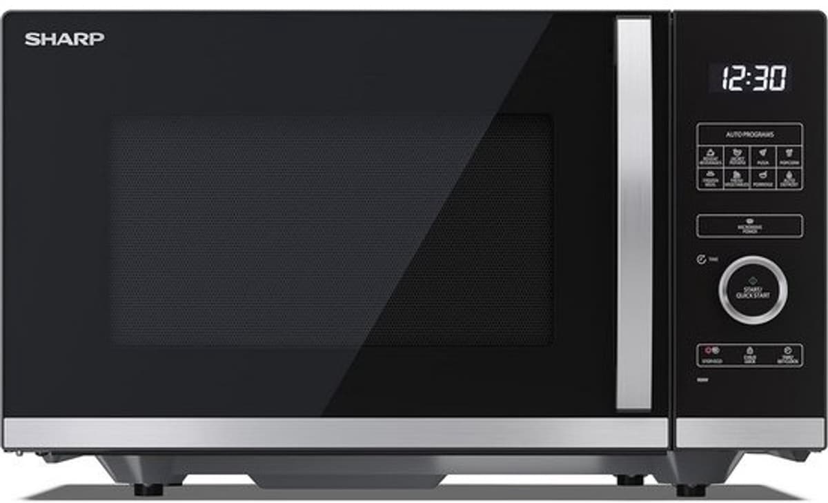 Flatbedmagnetron - Compacte oven - Snel opwarmen - Zonder draaitafel - 25 liter - Zwart — afbeelding 1