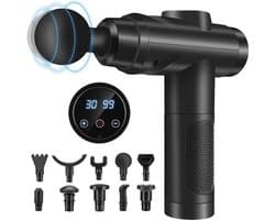 Massagepistool - Spiermassager - Spierherstel - 30 snelheden - 16mm amplitude - Zwart
