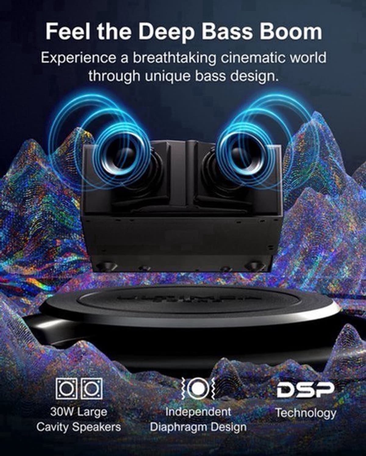 Beamer - Projector - Mini Projector - Full HD 1080P - 5G WiFi LED - 4K Video - 30W Speaker – Home Theater Bluetooth Projector — afbeelding 1