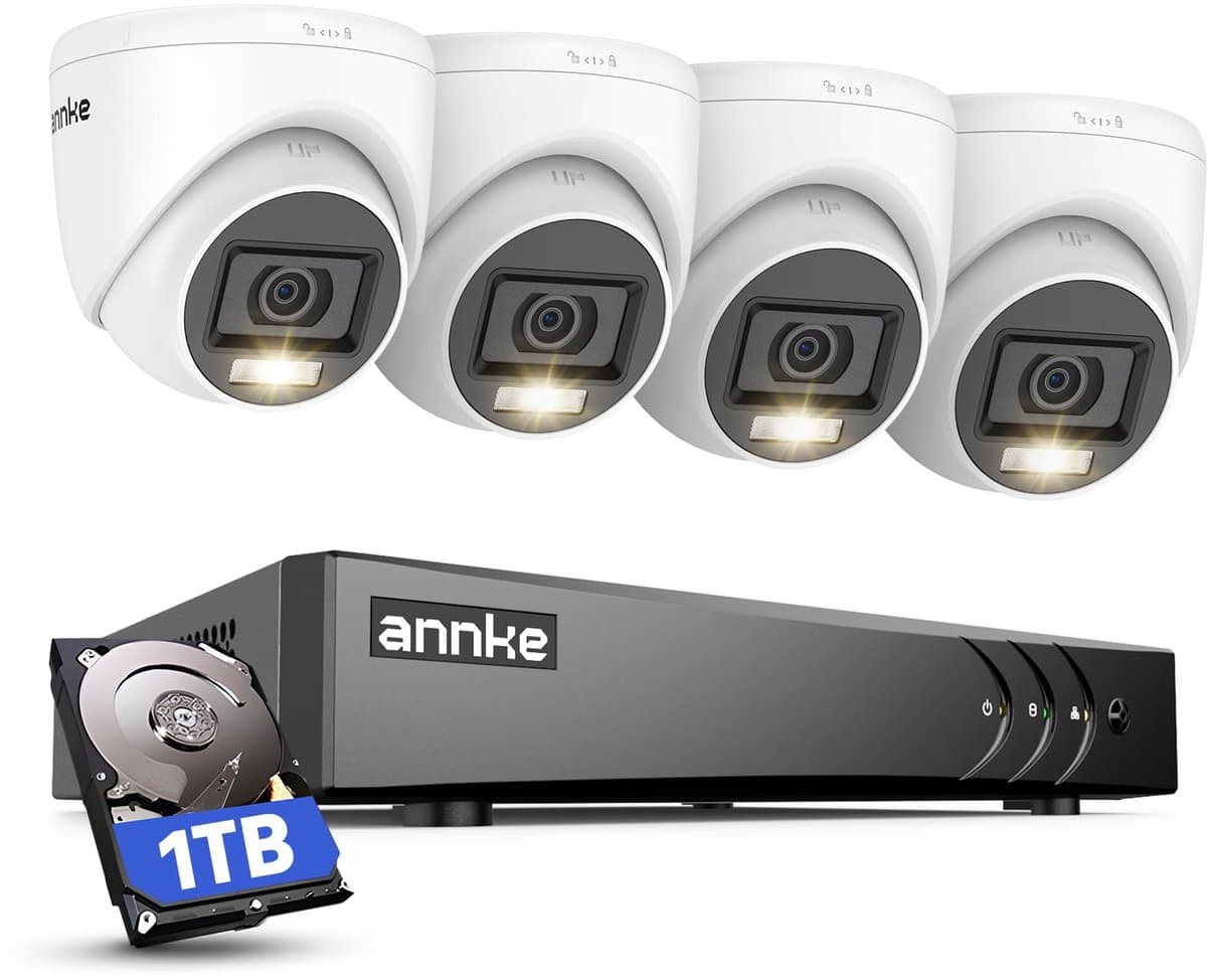 Bewakingssysteemkit 1 TB Bedraad - 1080p Resolutie - Wit - Voor Camera's - DVR Beveiliging — afbeelding 1