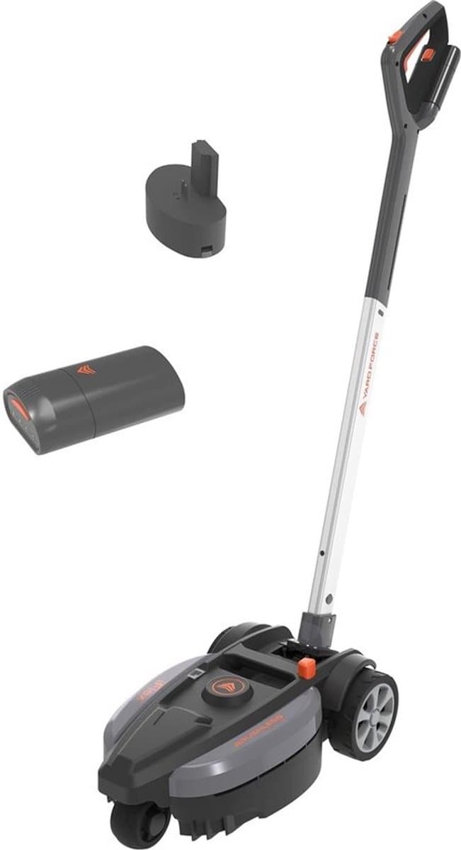 Accugrasmaaier - Stadsmaaier - Mulchmaaier - Voor klein gazononderhoud - Draaibare koppeling - 23 cm snijbreedte - Zilver en zwart — afbeelding 1