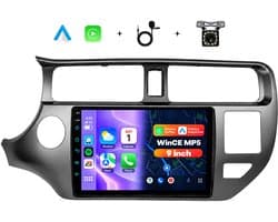 Boscer 2 Din Autoradio met Draadloos Apple CarPlay & Android Auto - Geschikt voor Kia Rio (2012-2014) - 9 Inch IPS Scherm - Bluetooth, Handsfree Bellen & FM Radio - Achteruitrijcamera & Microfoon
