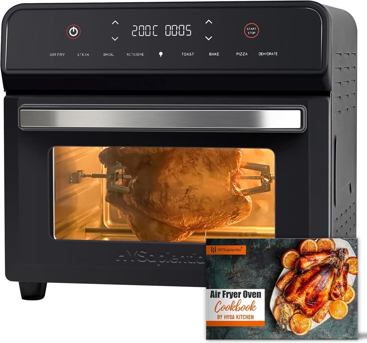 XXL Heteluchtfriteuse met Digitaal Touchscreen - Multifunctionele Mini-Oven 24L met 8 Kookprogramma's — afbeelding 1