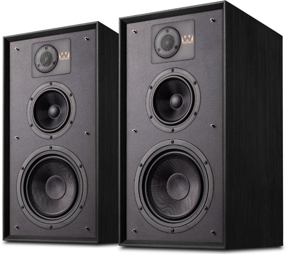 Wharfedale Linton Boekenplank Speakers - Hifi Stereo Set - Luidspreker Boxen - 3-weg Luidspreker - Passieve Speaker - Zwart — afbeelding 1