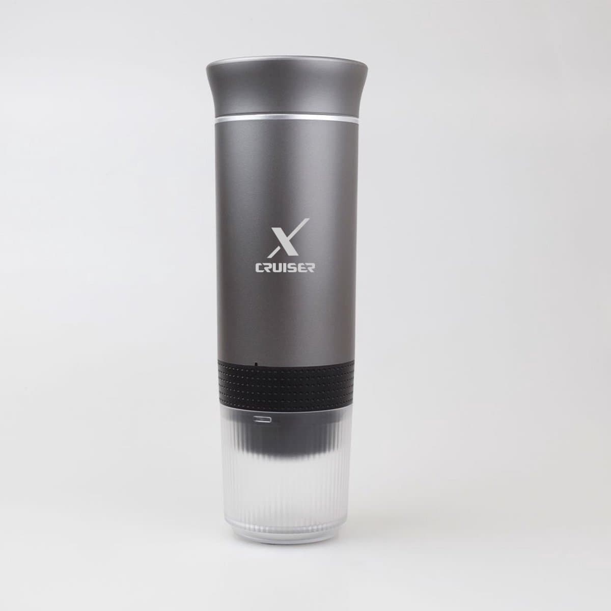 Xcruiser Draagbare koffiezetapparaat, 3-in-1 espressomachine, elektrische verwarming voor reizen, compatibel met kleine en grote capsules en gemalen koffie, USB-opladen voor 12 V, auto en camping (zwart) — afbeelding 1