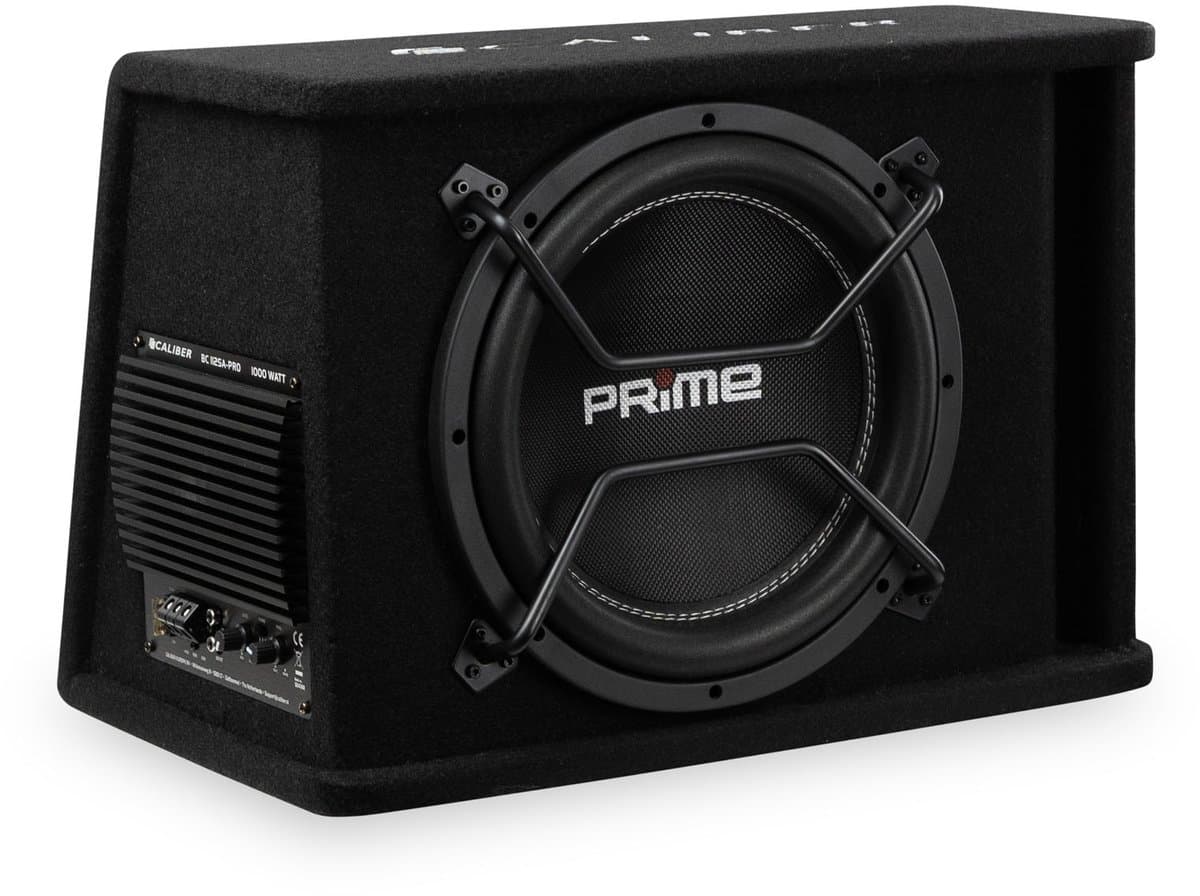 Caliber Subwoofer Auto - Subwoofer Auto met Versterker - 1000 Watt Piekvermogen - 12 Inch Auto Subwoofer - 25 tot 3800 Hz — afbeelding 1
