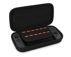 George Napoli Case geschikt voor Nintendo Switch 2 - Met opbergvak voor 12 games - Hoes geschikt voor Nintendo Switch 2 - Accessoires geschikt voor Nintendo Switch 2 - Zwart Stof