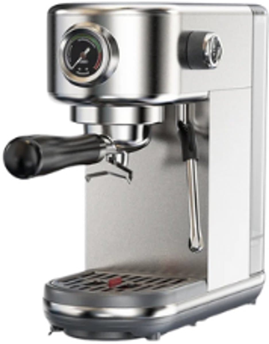 Trendique - Espressomachine - Koffiezetapparaat - Koffiemachines - Roestvrijstaal - zilverkleur - 20 bar - Semi- automatisch — afbeelding 1
