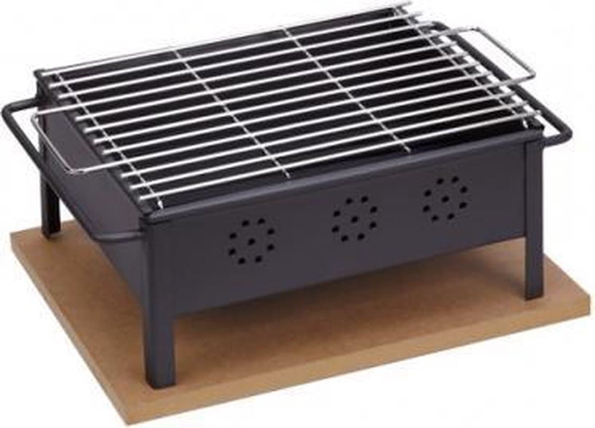Tafel barbecue voor binnen en buiten 30x25cm inclusief RVS rooster. — afbeelding 1