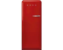 Smeg FAB28LRD5- Kastmodel koelkast - scharnier links - Rood