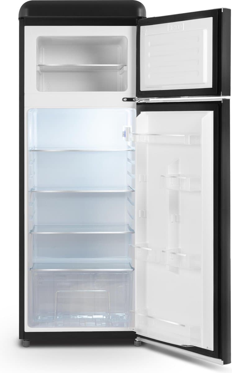Schneider Retro Koelkast 2 deuren - SCDD208VB - Black Matt — afbeelding 1