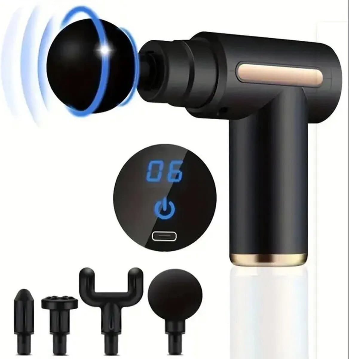 Massage Gun - Massage Apparaat - Massage Gun Professioneel - Diep Weefsel - Spierontspanning - Fitness Tool - Zwart — afbeelding 1