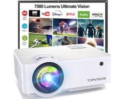 Mini Beamer - Mini Projector - 1080P Full HD - 7000Lumen