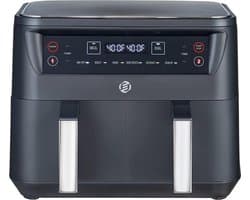 Equivera Dubbele Airfryer - Dubbele Mand - Dual Cook - Heteluchtfriteuse - Verschillende Programma's - Dual Zone - Mega