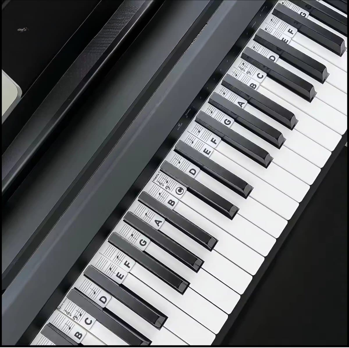 JWRgoods Siliconen Piano Stickers Afneembaar- Inclusief opbergbox - Toetsenwijzer - Herbruikbaar - Keyboard — afbeelding 1