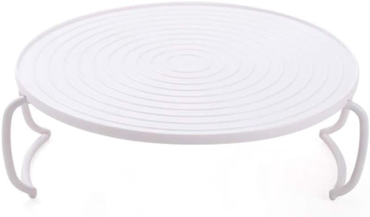 SnelShoppen - Magnetron Plate Stacker Grill Rack - Vouwbare Handgrepen - Plastic Bakplaat voor Magnetron en Oven - Ideaal voor Bacon en Diepvries Snac — afbeelding 1