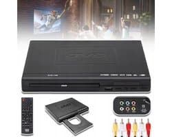 1080P DVD-Speler Met USB 3.0/2.0 En Afstandsbediening - Regiovrij Speelt DVD/CD/VCD Af Compact Ontwerp - Perfect Voor Een Filmavondje Op School in De Studentenkamer of Slaapkamer - Zwart