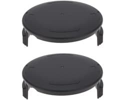 Grasmaaier Spoel Dop 86x34mm - 2x Spoel Cap - Kunststof - Zwart - Slijtvast - Bescherming Lijnspoel - Spoeldop