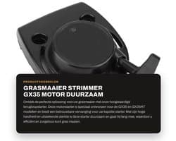 Repeteerstarter Hoogwaardige Vervanging - Grasmaaier - Motor - Duurzaam - Hoge Hardheid - Goede Sterkte - Startmotor