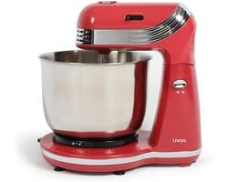 Keukenmachine - Banketrobot - Bakken en Koken - 6 snelheden - 3 Liter kom - Lichtrood