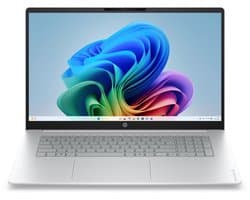 HP OmniBook 3 AI PC 17-dg0005ndx Intel Core 3 Laptop 43,9 cm (17.3") Full HD 12 GB DDR5-SDRAM 512 GB SSD Wi-Fi 6 (802.11ax) Windows 11 Home Grijs, Zilver QWERTY