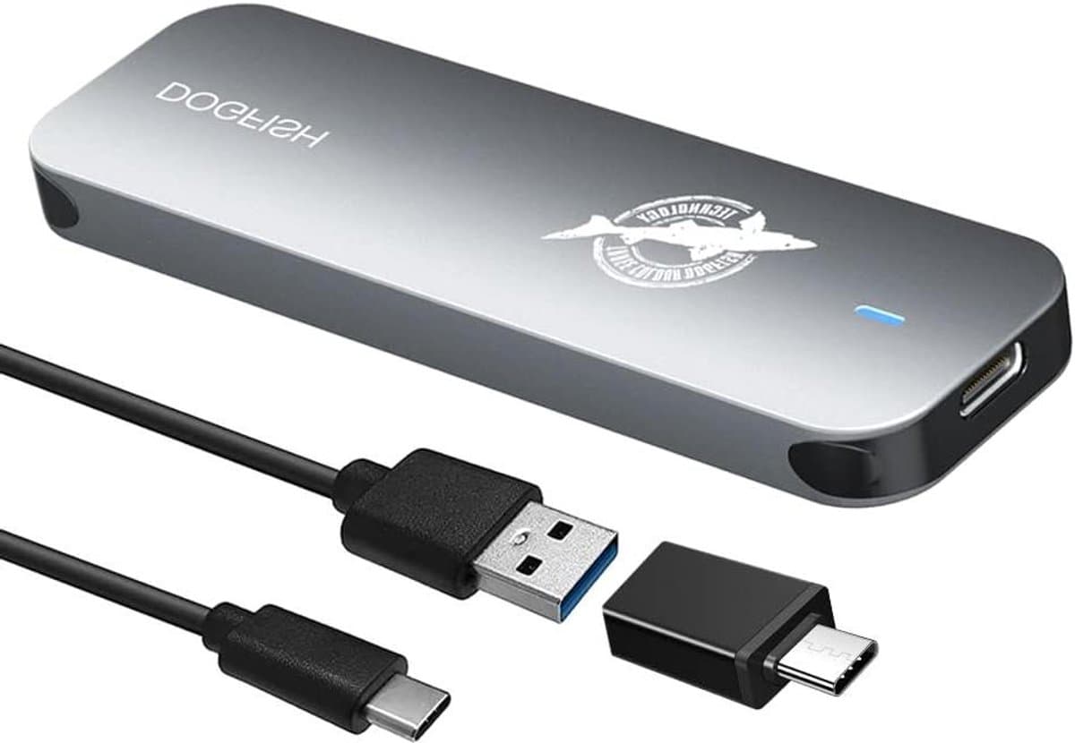 Externe SSD - Mini SSD Draagbare Opslag - Bestanden Opslaan - Schokbestendig Metaal - 2 TB - Grijs — afbeelding 1
