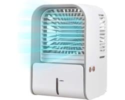 Bureauventilator met luchtcirculatie, Kleine stille bureauventilator, Compact en draagbaar, Voor slaapkamer, kantoor en bureau
