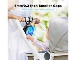 Kinderwagen Ventilator – USB Oplaadbaar – Clipventilator – 720° Draaibaar – Tot 40 Uur Accuduur – Stil – Zwart