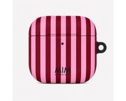 MIM Amsterdam - Sugar rush - Geschikt voor AirPods 4 - AirPod hoesje - Strepen print - AirPod hoesje met print - Shockproof- Cover voor AirPods - Trendy AirPod case