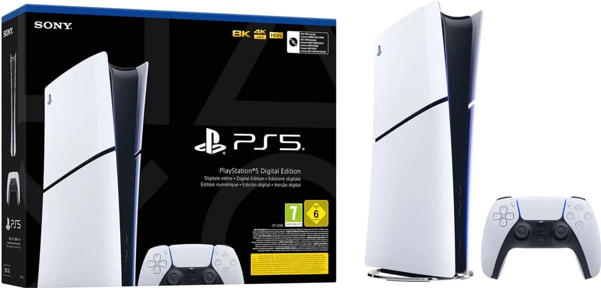 Sony - Playstation 5 Slim - Digital Edition - 825GB — afbeelding 1