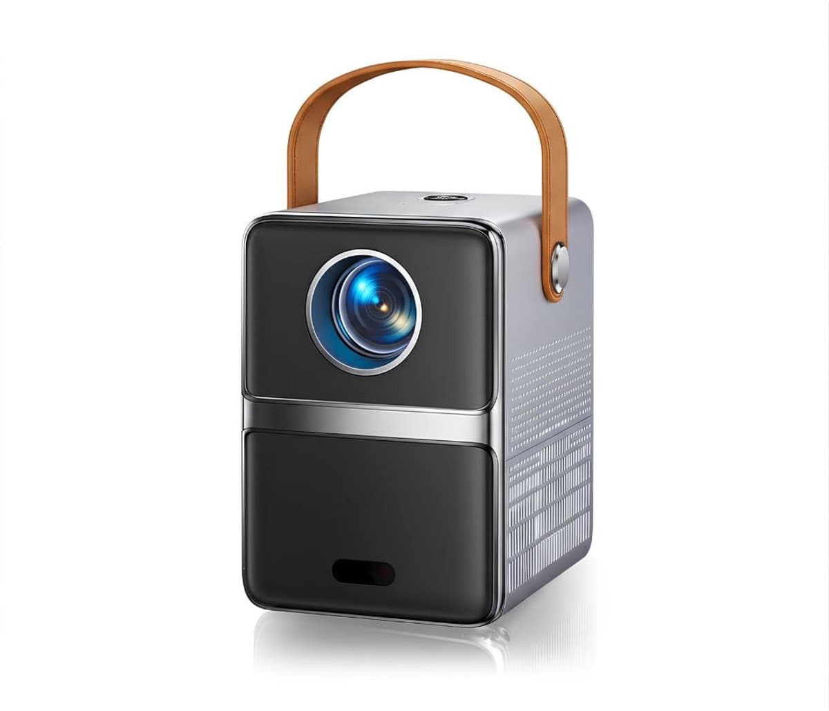 NIVA® Mini Beamer - Officiële Miniprojector van Netflix - Slimme Projector - Zilvergrijs - 8cm x 11cm x 18cm — afbeelding 1