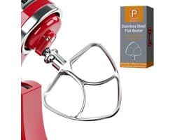 SnelShoppen - RVS Deeghaak en Platte Klopper - Geschikt voor Keuken Mixer 4.5-5QT - Duurzaam en Universieel - Perfect voor Bakken en Koken