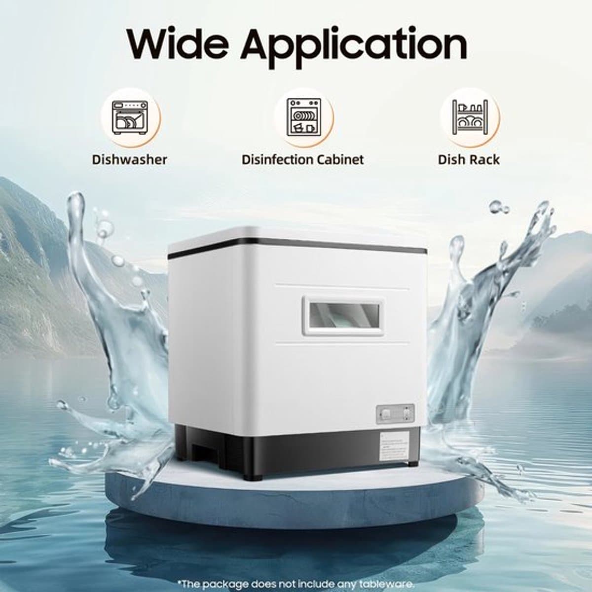 Vrijstaande Vaatwasser - 800 W - Compact - 6 Couverts - RVS - Voor Kleine Keukens — afbeelding 1