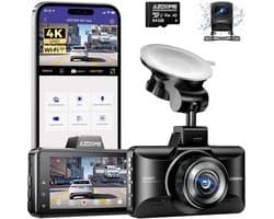 Dashcam voor auto - Zwart - 170° Groothoeklens - 1080p Full HD Camera met Nachtzicht en Parkeermonitor