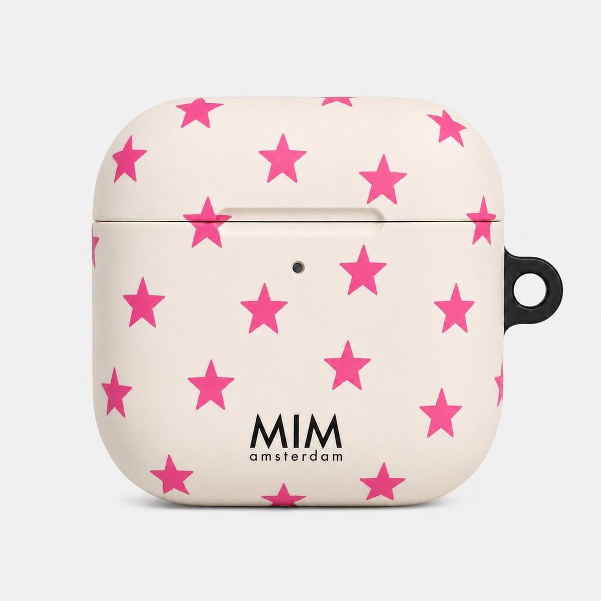 MIM Amsterdam - Pink Galaxy - Geschikt voor AirPods 4 - AirPod hoesje - Sterren print - AirPod hoesje met print - Shockproof- Cover voor AirPods - Trendy AirPod case — afbeelding 1