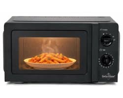 Swiss Haus® MW23 Vrijstaand - 20L – 700W Digitale Solo Microgolfoven - 6 Vermogensstanden - Compact - Zwart
