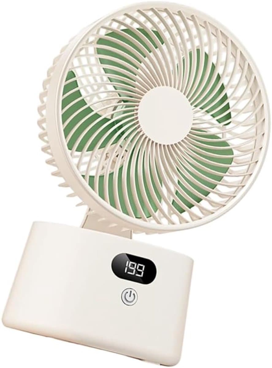 LISM - Draadloze mini-ventilator met oplaadbare batterij Geschikt voor gebruik op het computerbureau — afbeelding 1