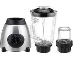 Keukenmixer Kruidenmolen - Voedselverwerker - Maaltijden Bereiden - Afneembare Glazen Beker - 1.5 Liter - Zwart
