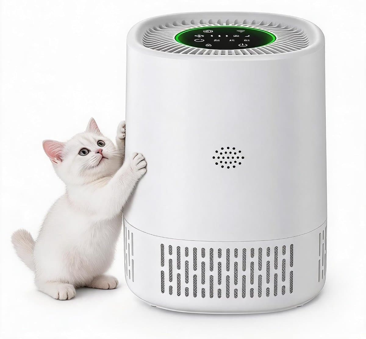 Slimme Luchtreiniger met App (WiFi) - H13 True HEPA-Filter & Ionisator - Tegen Hooikoorts, Pollen, Dierenharen & Geurtjes - Slaapmodus (24 dB) - Geschikt tot 15 m² - Wit — afbeelding 1
