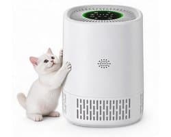 Slimme Luchtreiniger met App (WiFi) - H13 True HEPA-Filter & Ionisator - Tegen Hooikoorts, Pollen, Dierenharen & Geurtjes - Slaapmodus (24 dB) - Geschikt tot 15 m² - Wit