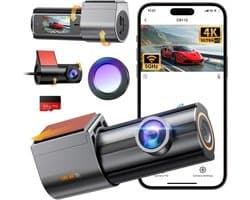 QORA® Dashcam voor Auto Voor en Achter - Dashcam - Zwart - 5cm x 11cm x 5cm
