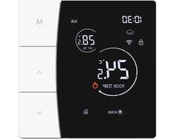 Slimme Thermostaat - Verwarming Controller - Energie Besparen - Spraakbesturing Compatibel - 86x86x41 mm - Grijs