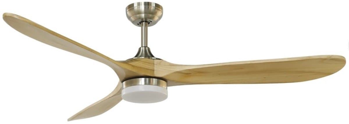 CristalRecord - Plafondventilator Nine big Ø 152 cm hout mat chroom — afbeelding 1