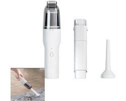 KZQ Stille handheld stofzuiger - USB oplaadbaar en draagbaar - Geschikt voor auto kantoor en kleine ruimtes - Compact en gebruiksvriendelijk - WIT